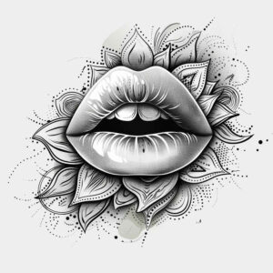 mouths-lips tattoo design ideas symbolic fine detail for foot