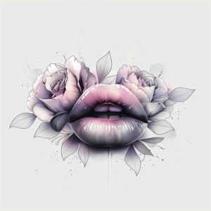 mouths-lips tattoo design ideas fine dot ink realism shows courage