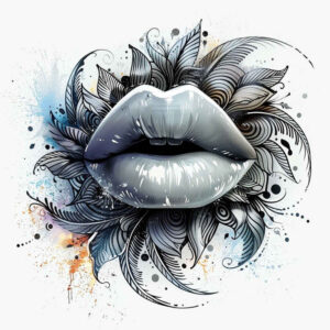 mouths-lips tattoo design ideas miniature layered color symbolising endurance