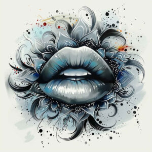 mouths-lips tattoo design ideas soft touch matte-finish determination and power