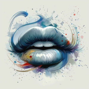 mouths-lips tattoo design ideas clean lines precise lines shows strength