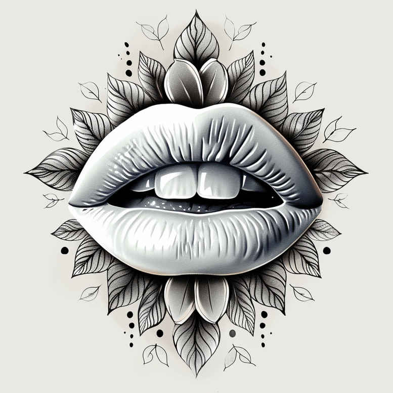 mouths-lips tattoo design ideas ultra-thin Realism realistic wrinkles symbol of determination