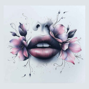 mouths-lips tattoo design ideas clear edge Realism reflective light stands for courage