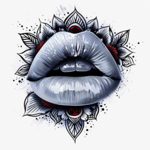 mouths-lips tattoo design ideas ultra-thin Realism seamless blend meaning determination