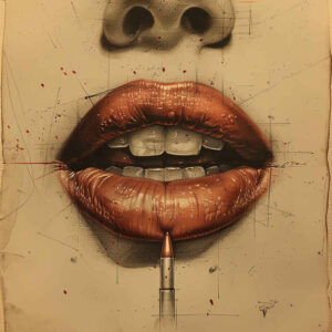 mouths-lips tattoo design ideas minimalist Realism textured skin strength and power