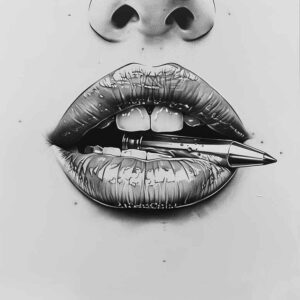 mouths-lips tattoo design ideas simple icon Realism visual truth stands for strength