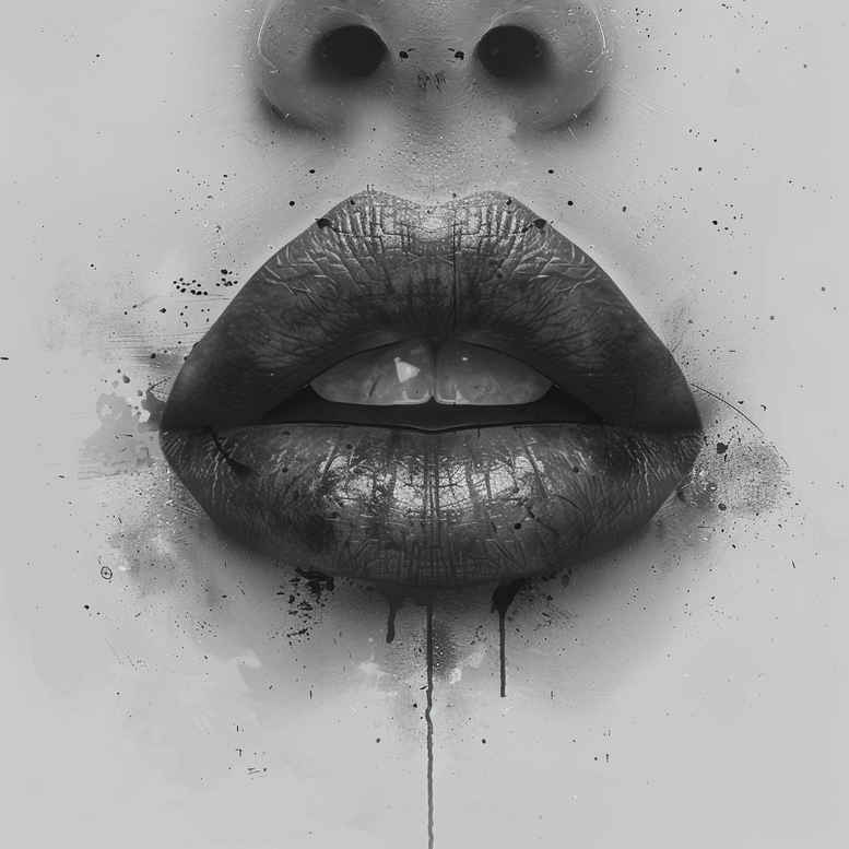 mouths-lips tattoo design ideas slender sharp-focus for ankle
