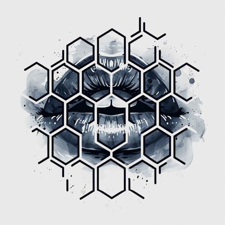 mouths-lips tattoo design ideas negative space smooth complexion for back