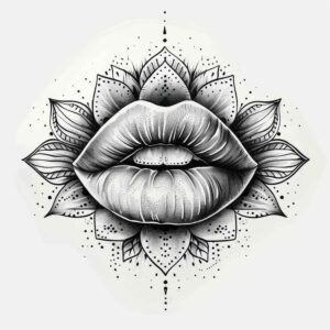 mouths-lips tattoo design ideas refined solid blacks symbol of perseverance