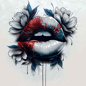 mouths-lips tattoo design ideas pristine Surrealism enigmatic courage and power