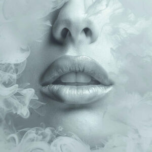 mouths-lips tattoo design ideas pure shape Surrealism fantastical for upper chest