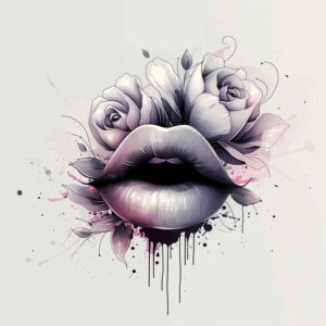 mouths-lips tattoo design ideas plain Surrealism hallucinatory for full back