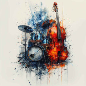 classical-music – tattoo design ideas free ai generated – single-dot – for-upper-arm – Gallery: music-inkby-ai