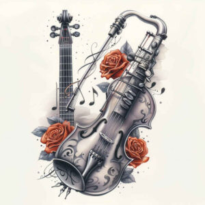 composition – tattoo design ideas free ai generated – micro-symbol – for-arm – Gallery: music-inkby-ai