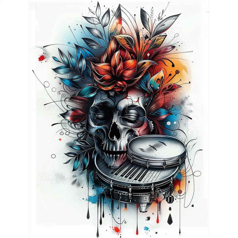 composition – tattoo design ideas free ai generated – whisper-line – for-forearm – Gallery: music-inkby-ai