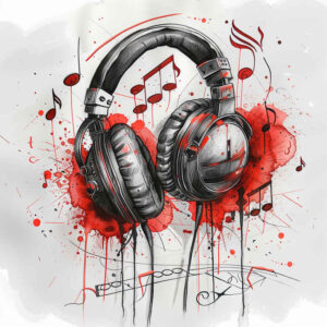 delicate-music – tattoo design ideas free ai generated – silent – for-thigh – Gallery: music-inkby-ai