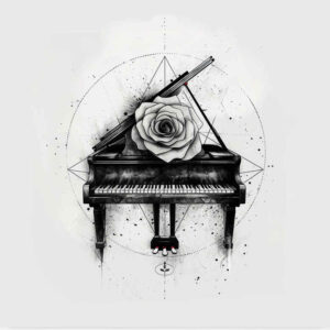 delicate-music – tattoo design ideas free ai generated – tiny-detail – for-nape – Gallery: music-inkby-ai