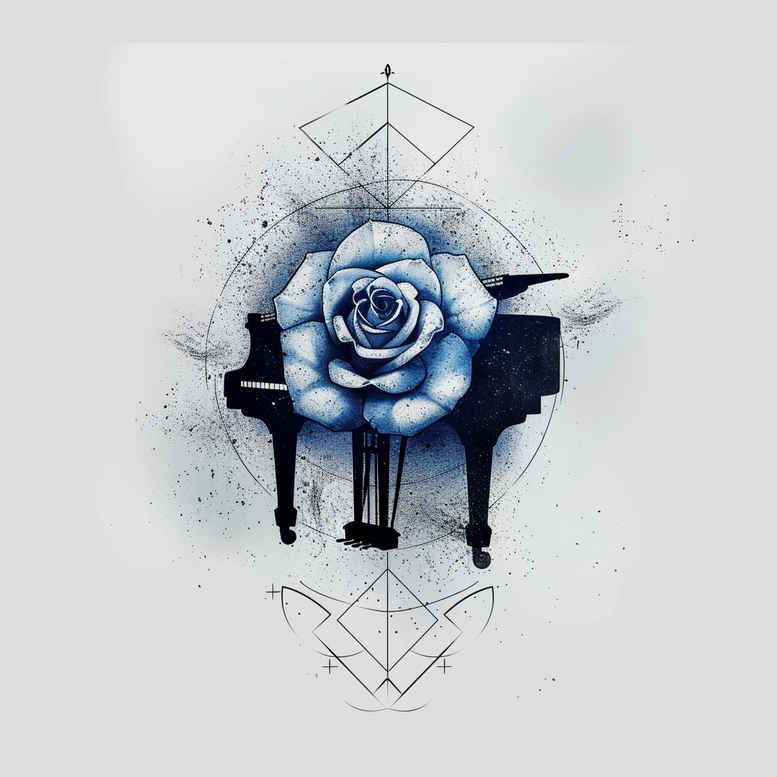 electronic-music – tattoo design ideas free ai generated – gentle-angle – for-lower-back – Gallery: music-inkby-ai
