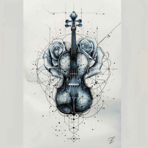 ethnic-music – tattoo design ideas free ai generated – punctual – for-back-shoulder – Gallery: music-inkby-ai