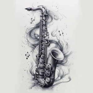 film-music – tattoo design ideas free ai generated – airy-touch – for-full-back – Gallery: music-inkby-ai