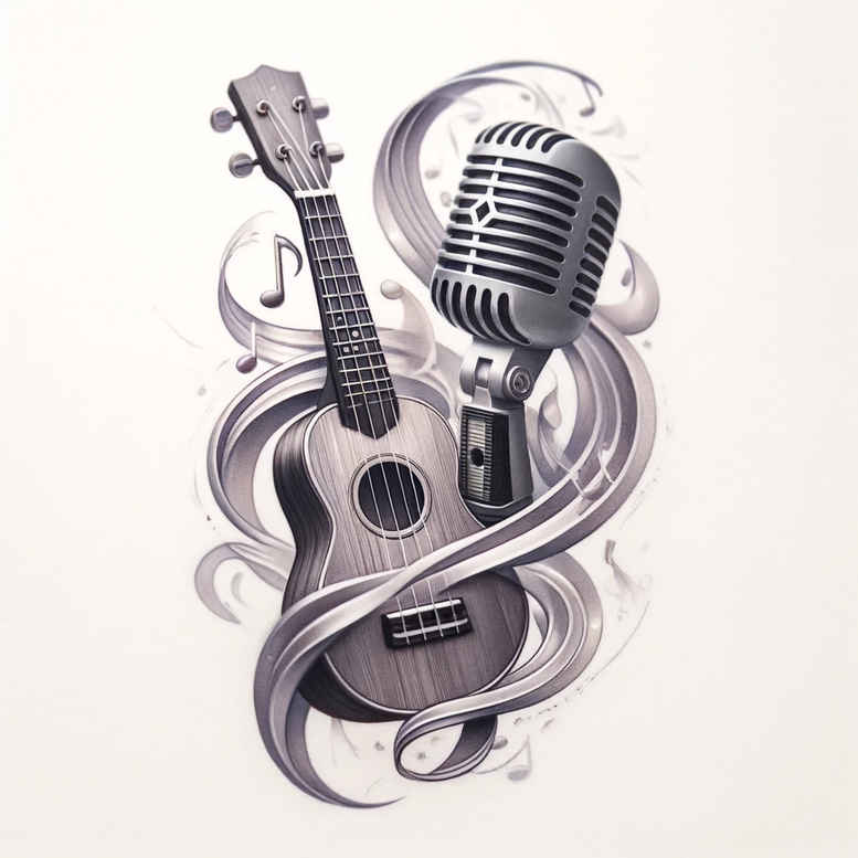 film-music – tattoo design ideas free ai generated – elemental – for-upper-back – Gallery: music-inkby-ai