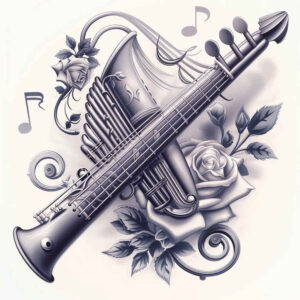 for-women – tattoo design ideas free ai generated – petite – for-ankle – Gallery: music-inkby-ai