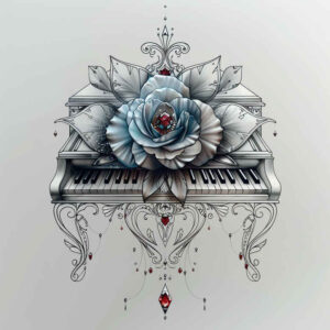 guitar – tattoo design ideas free ai generated – subtle-motif – for-ankle – Gallery: music-inkby-ai