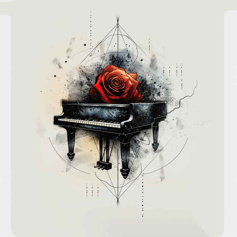 guitar – tattoo design ideas free ai generated – symbolic – for-upper-thigh – Gallery: music-inkby-ai