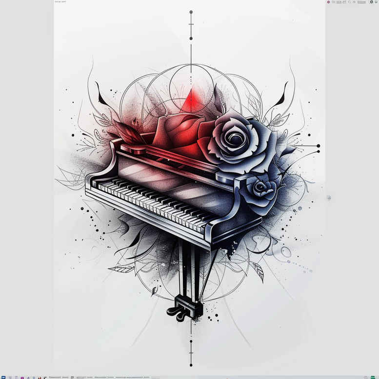 music-and-emotions – tattoo design ideas free ai generated – clear-edge – for-calf – Gallery: music-inkby-ai