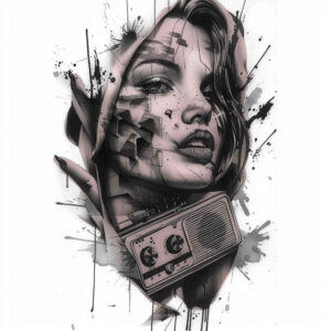 music-and-emotions – tattoo design ideas free ai generated – gentle-angle – for-side – Gallery: music-inkby-ai