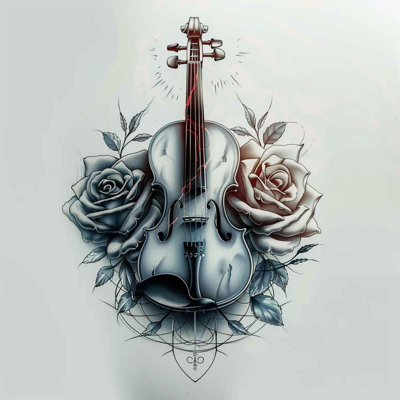 music-and-emotions – tattoo design ideas free ai generated – single-dot – for-upper-thigh – Gallery: music-inkby-ai