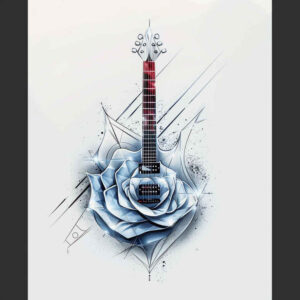 music-and-wave – tattoo design ideas free ai generated – quiet-art – for-lower-chest – Gallery: music-inkby-ai
