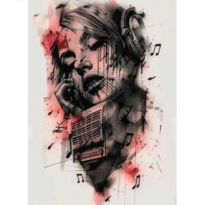 music-as-art – tattoo design ideas free ai generated – micro-line – for-upper-arm – Gallery: music-inkby-ai