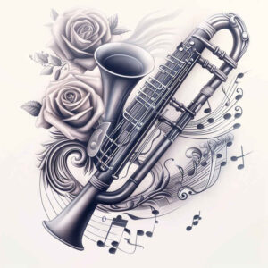 music-in-motion – tattoo design ideas free ai generated – micro-art – for-chest – Gallery: music-inkby-ai