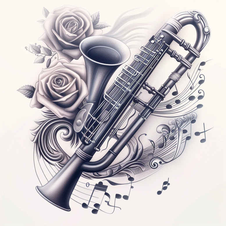 music-in-motion – tattoo design ideas free ai generated – micro-art – for-chest – Gallery: music-inkby-ai