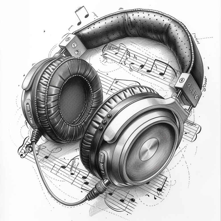 music-in-motion – tattoo design ideas free ai generated – subtle-shape – for-hip – Gallery: music-inkby-ai