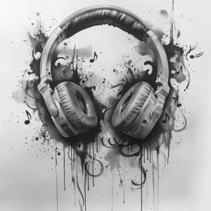 music – tattoo design ideas free ai generated – no-background – for-abdomen – Gallery: music-inkby-ai