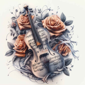 music-with-energy – tattoo design ideas free ai generated – single-color – for-hip – Gallery: music-inkby-ai