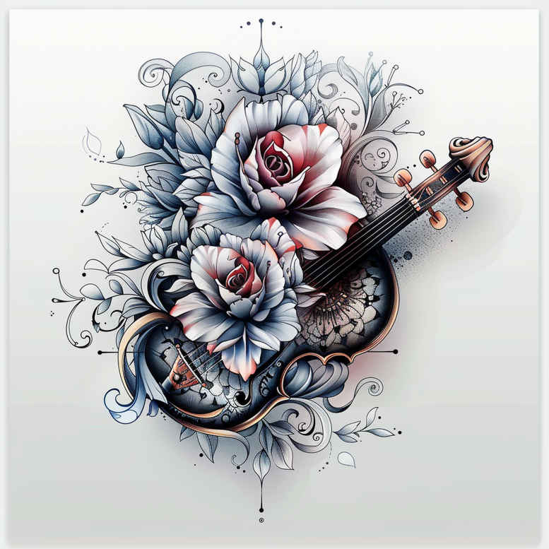 music-with-symbols – tattoo design ideas free ai generated – minimalist – for-hand – Gallery: music-inkby-ai