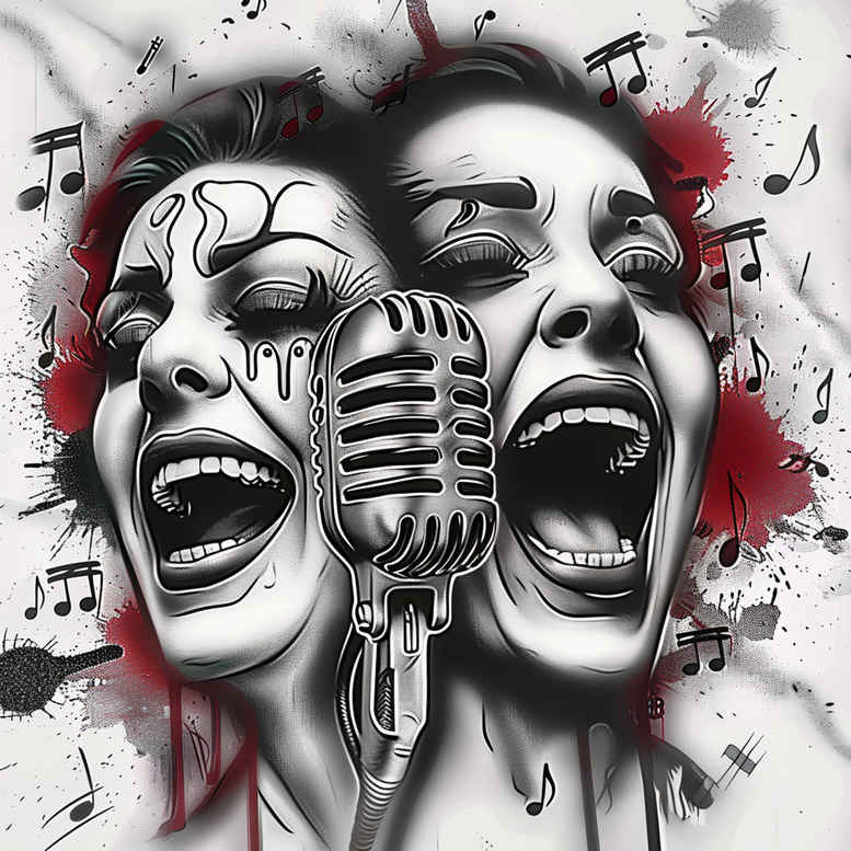 musical-instruments – tattoo design ideas free ai generated – plain – for-spine – Gallery: music-inkby-ai