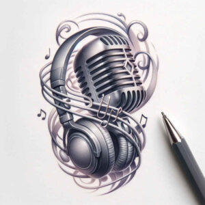 musical-note – tattoo design ideas free ai generated – essential-lines – for-back – Gallery: music-inkby-ai