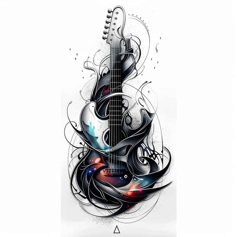 note-and-note – tattoo design ideas free ai generated – minimalist-script – for-biceps – Gallery: music-inkby-ai