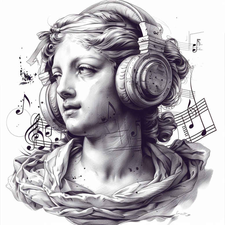 note-with-3d-effect – tattoo design ideas free ai generated – symbol-mark – for-hand – Gallery: music-inkby-ai
