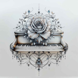 notes – tattoo design ideas free ai generated – silent – for-full-back – Gallery: music-inkby-ai