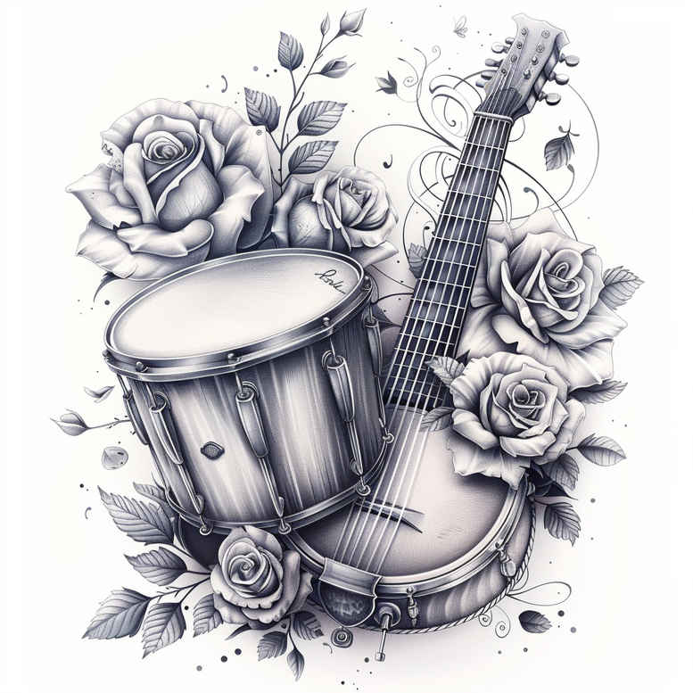 piano – tattoo design ideas free ai generated – micro-symbol – for-triceps – Gallery: music-inkby-ai