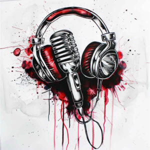 pop-music – tattoo design ideas free ai generated – plain – for-upper-thigh – Gallery: music-inkby-ai