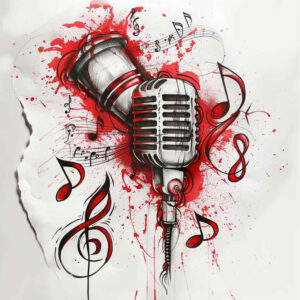 relaxing-music – tattoo design ideas free ai generated – essential-lines – for-sternum – Gallery: music-inkby-ai