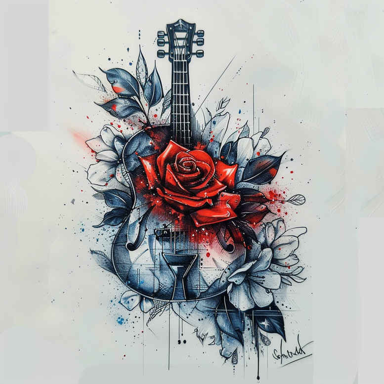 relaxing-music – tattoo design ideas free ai generated – mini-ink – for-upper-shoulder – Gallery: music-inkby-ai