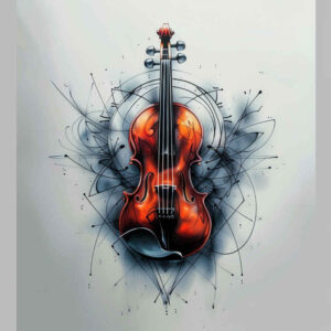 rhythm – tattoo design ideas free ai generated – pure-motif – for-calf – Gallery: music-inkby-ai