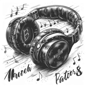 rhythmic-pattern – tattoo design ideas free ai generated – ultra-thin – for-lower-thigh – Gallery: music-inkby-ai